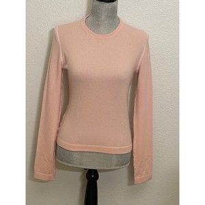 Three Dots pink 100% Cashmere crewneck Long sleeve sweater Size L